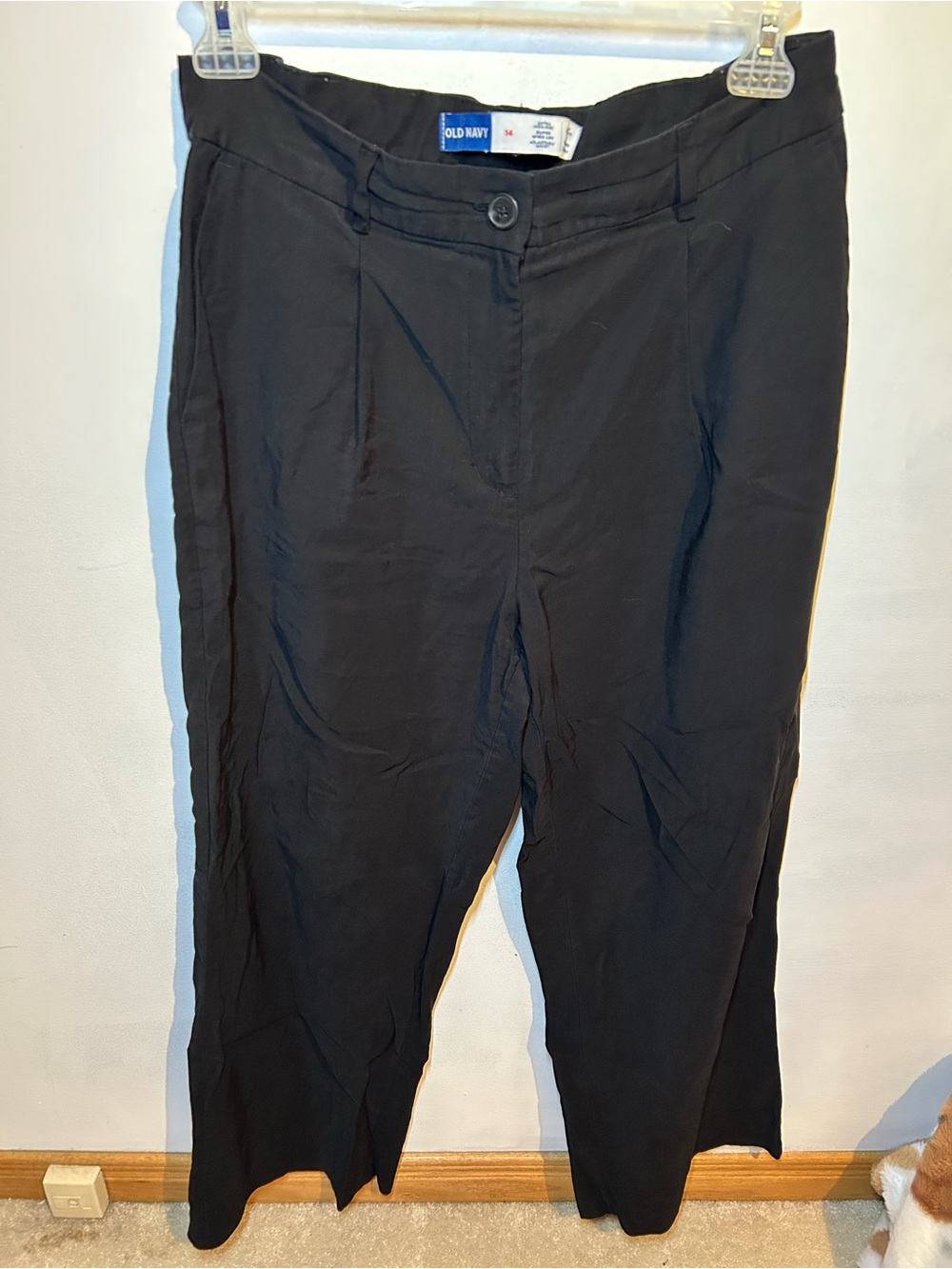 Old Navy Black Straight-Leg Women's Trousers